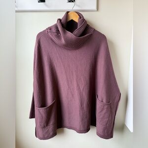 MERSEA Newport Split Turtleneck Sweater Oversized Baggy Comfy Cozy Cowl OS